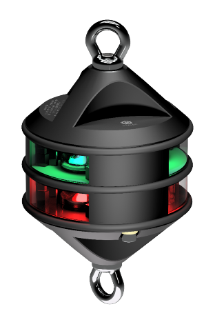 3nm 360° Red/Green, hoist, black anodized